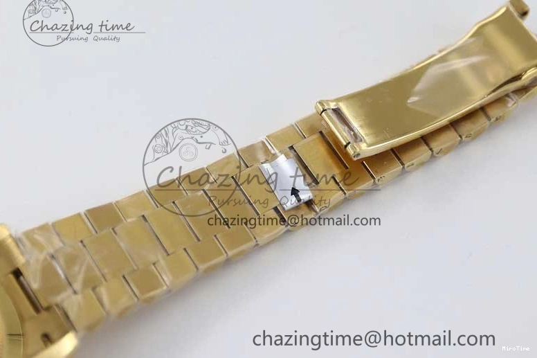 MiroTime 0121 Day Date 40mm YG 904L Steel TWF 1:1 Best Edition White Dial on YG Bracelet A FreshLook 2368